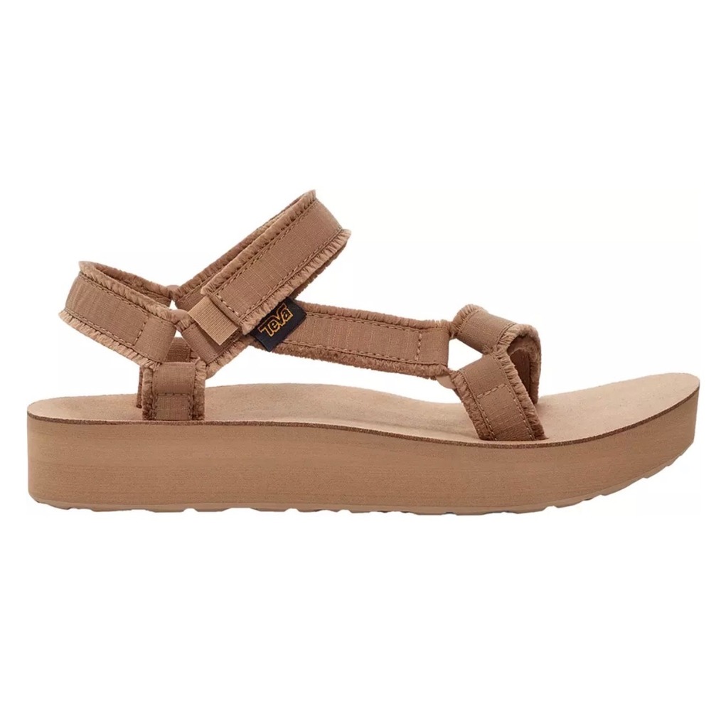 Teva Midform Universal Frayed Sesame Tan Flatform Sandals 1127570 Womens 8